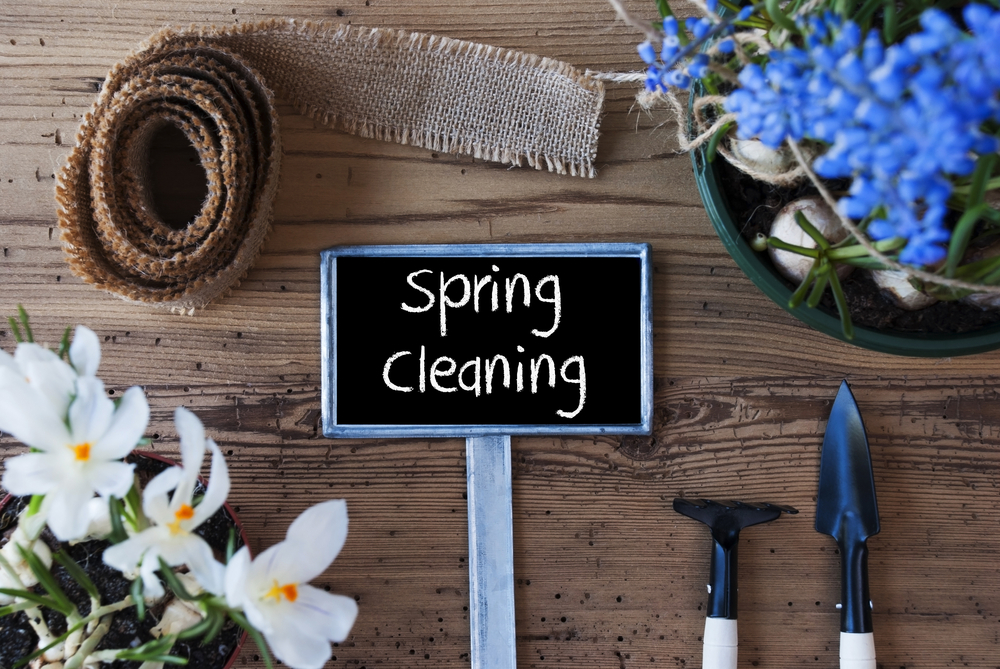 Flowers,,Sign,,Text,Spring,Cleaning